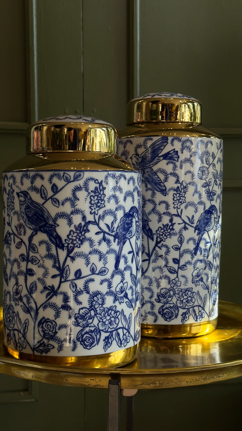 SET DE TIBORES AZULES TALAVERA