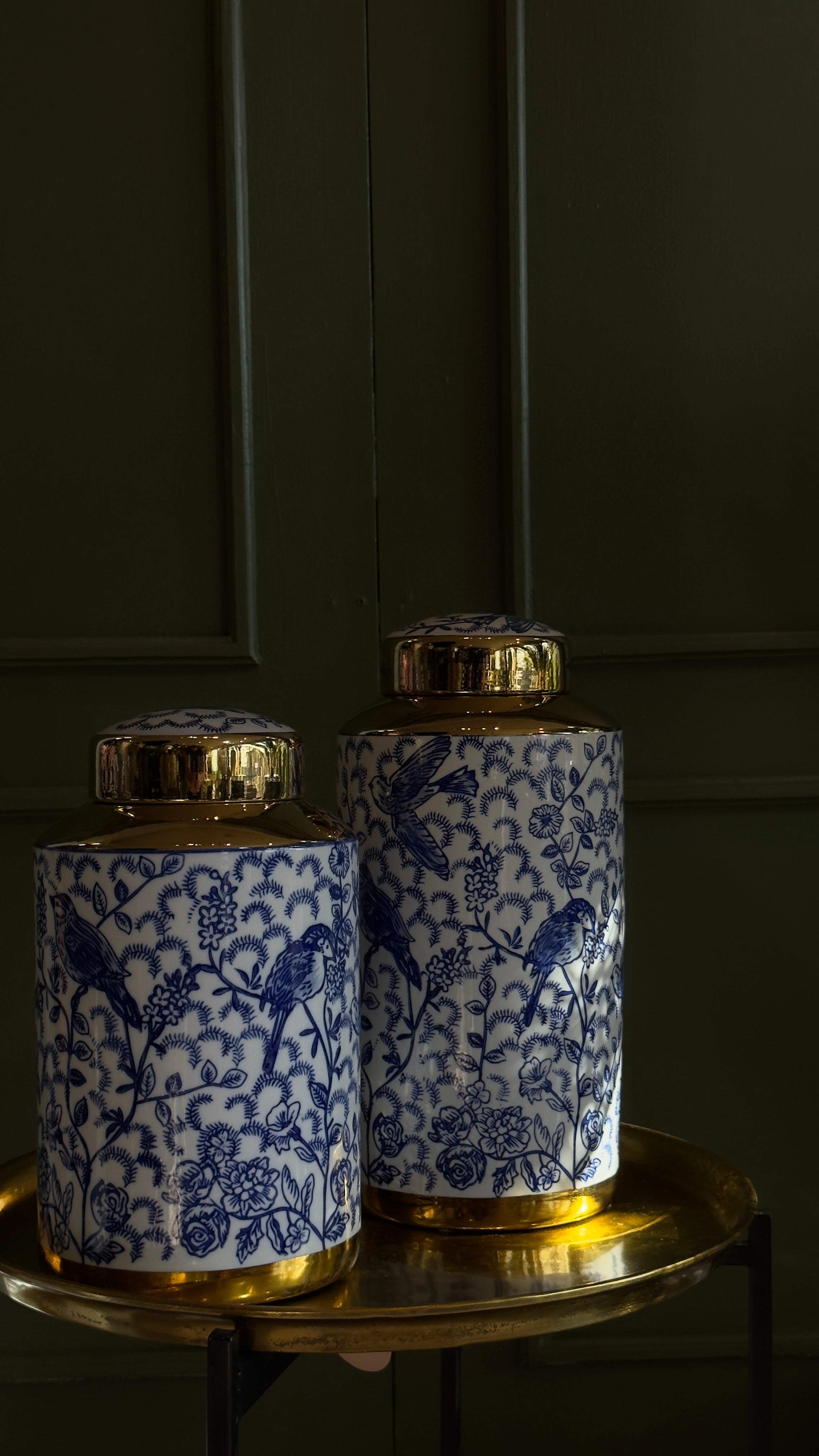 SET DE TIBORES AZULES TALAVERA