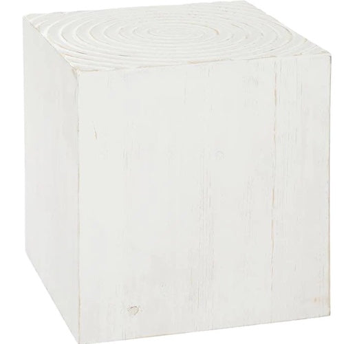 MESA TABURETE MADERA BLANCA