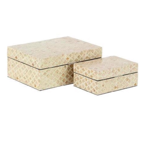 SET 2 CAJAS COSTERAS CREMA