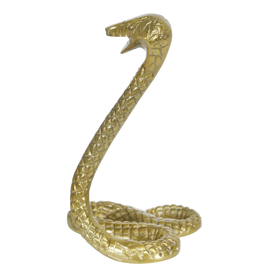 FIGURA DE SERPIENTE ACABADO DORADO
