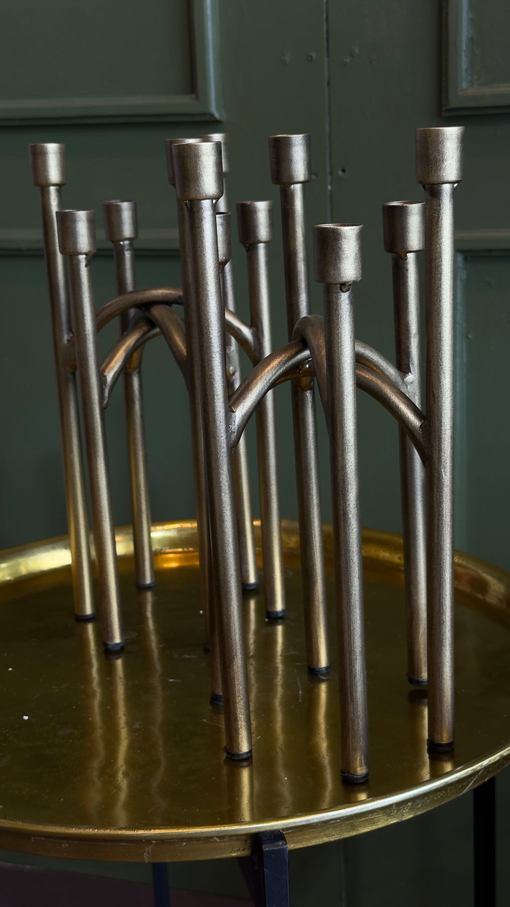 PORTA VELAS DECORATIVO DE METAL