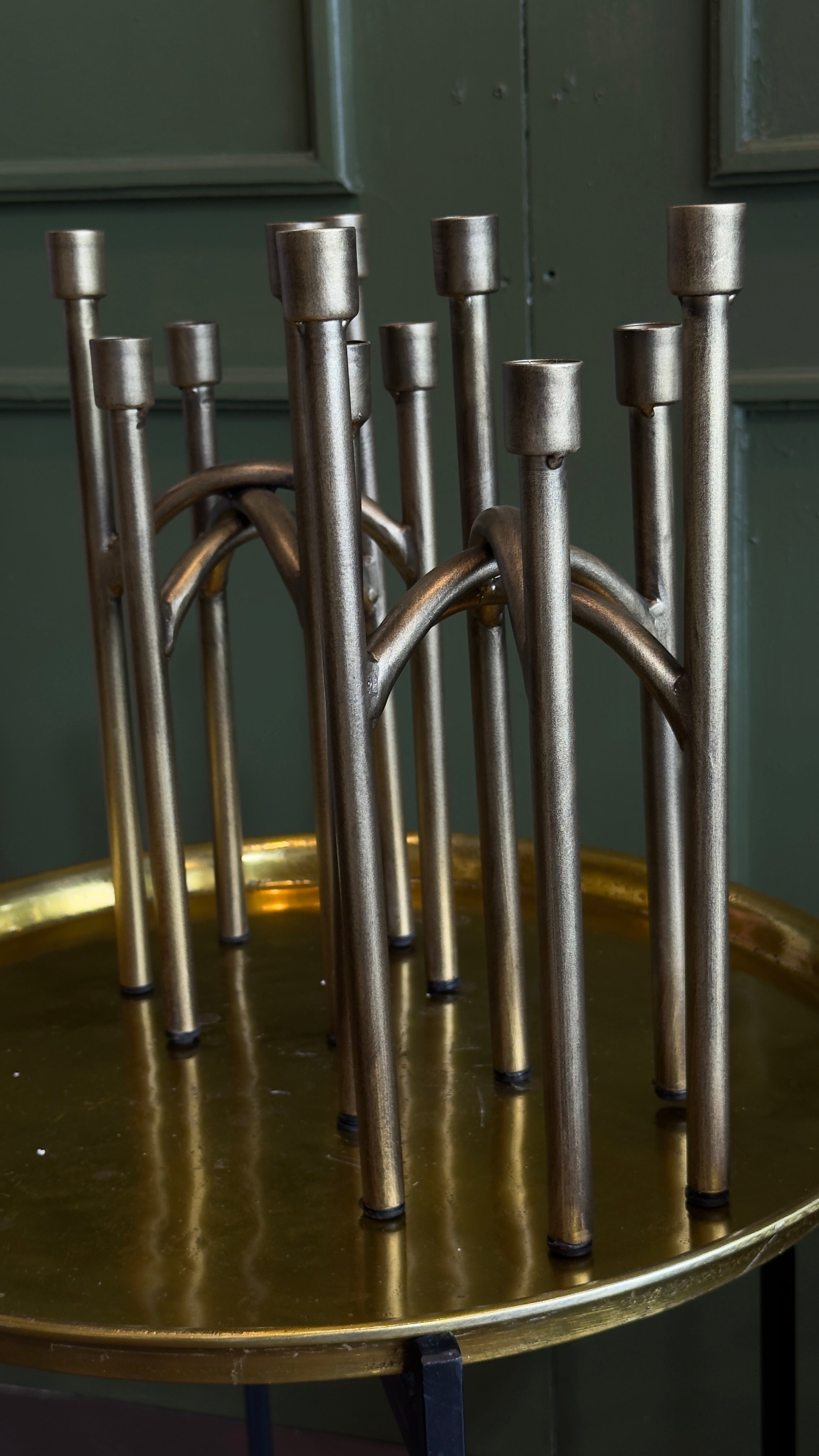 PORTA VELAS DECORATIVO DE METAL