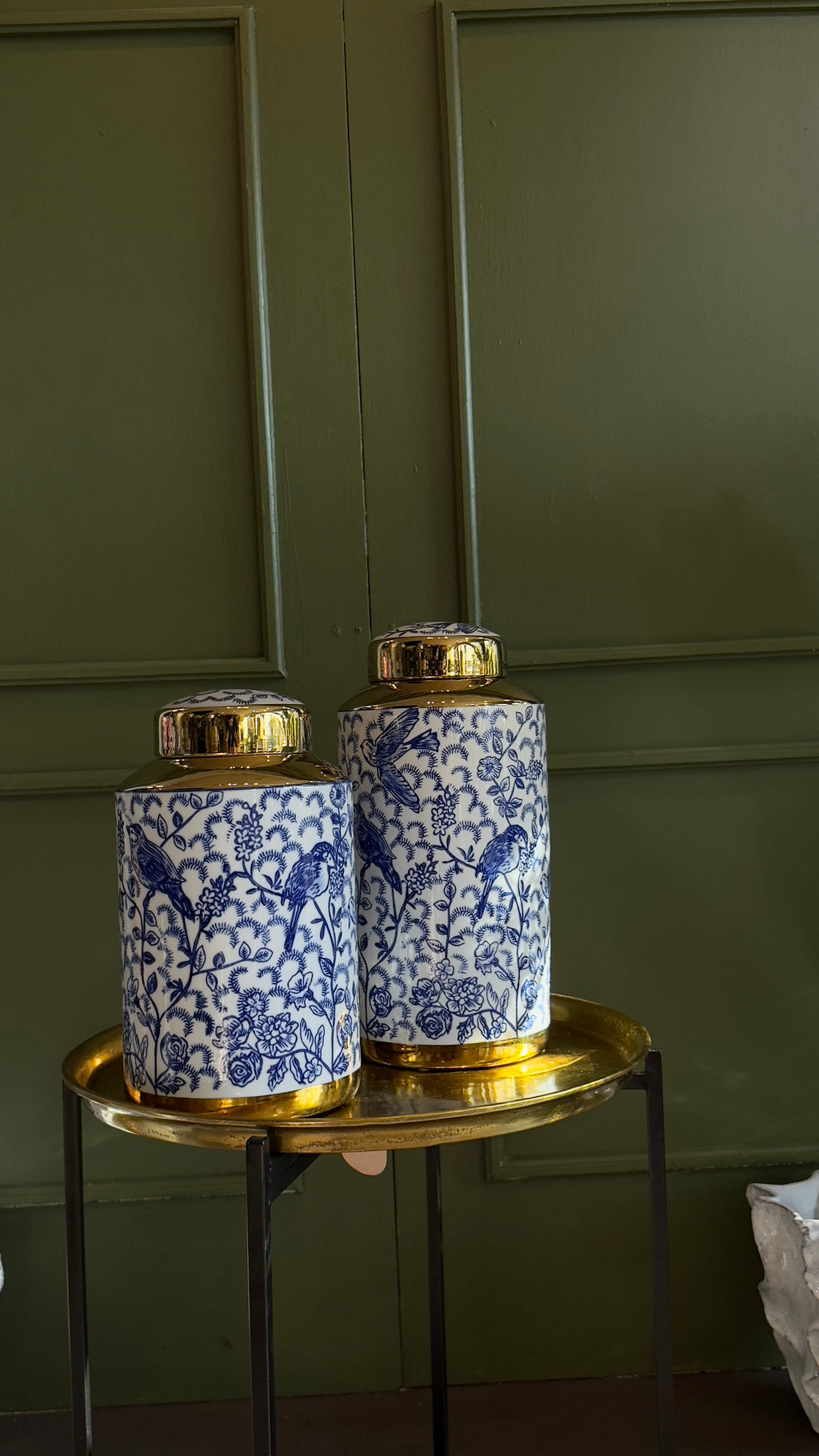SET DE TIBORES AZULES TALAVERA