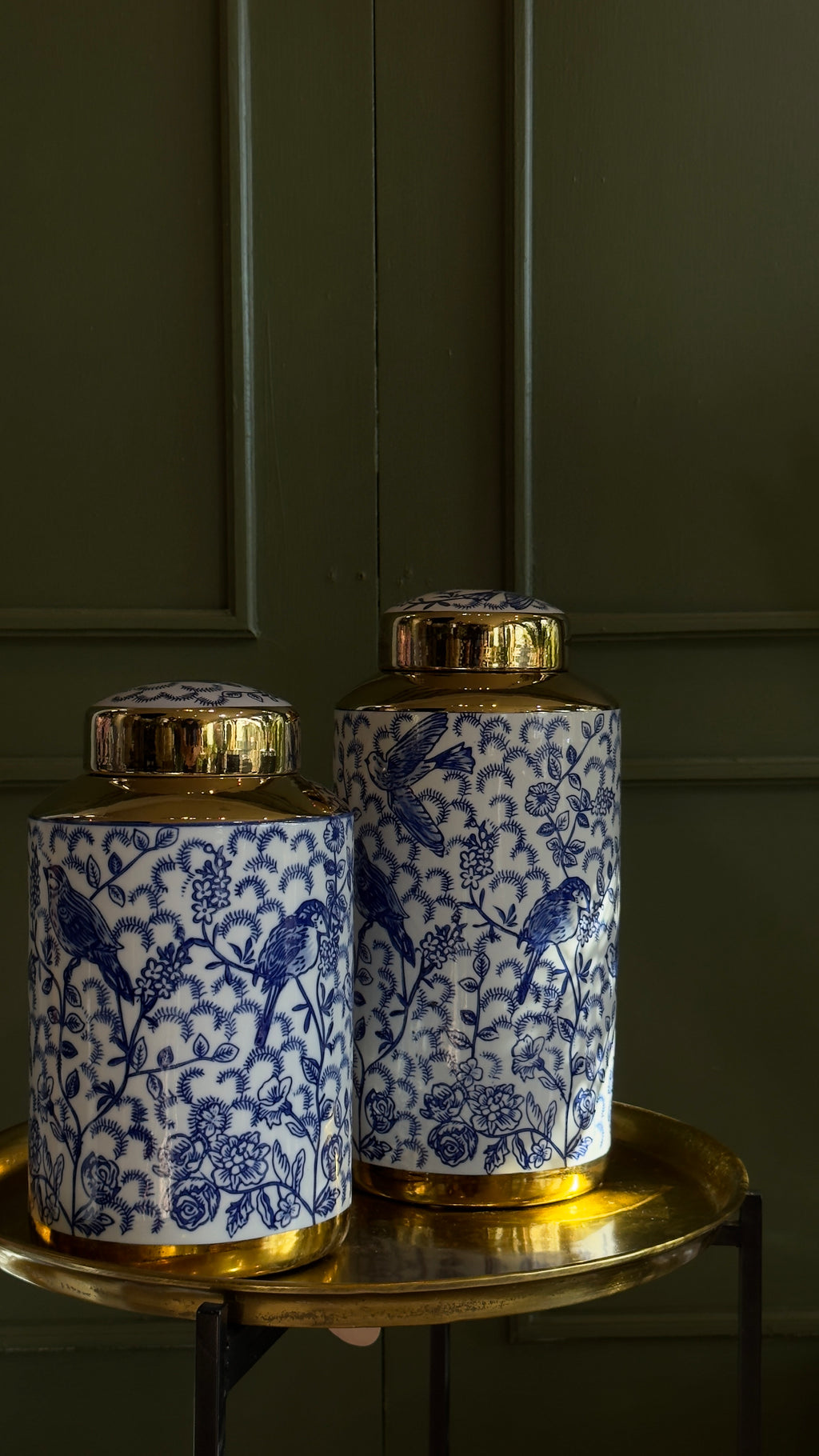 SET DE TIBORES AZULES TALAVERA