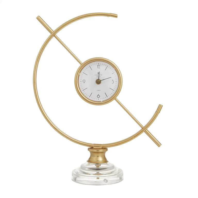 RELOJ DE ESCRITORIO CHRONOS DE METAL EN ACABADO DORADO