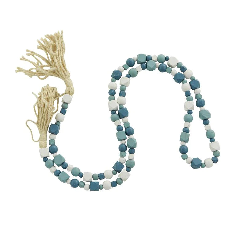 ROSARIO DE MADERA LORETO ESTILO BOHEMIO MULTI AZUL