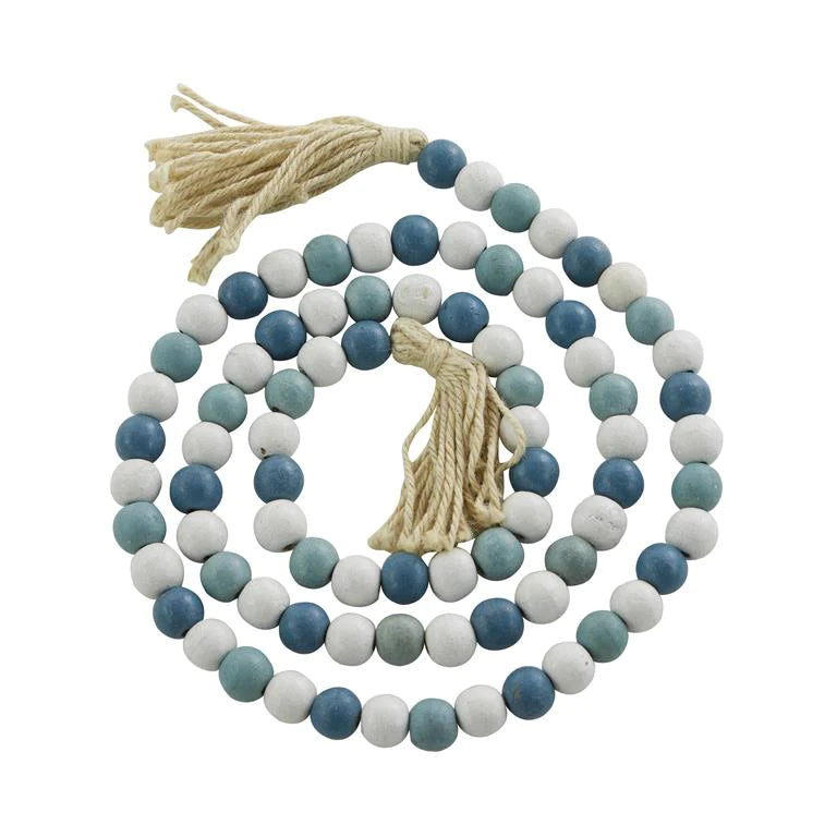 ROSARIO DE MADERA AURORA ESTILO BOHEMIO MULTI AZUL