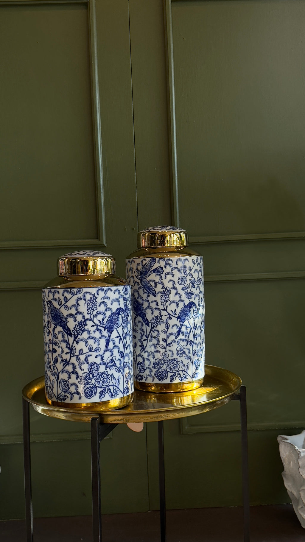 SET DE TIBORES AZULES TALAVERA