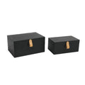 SET 2 CAJAS DE MADERA EN NEGRO