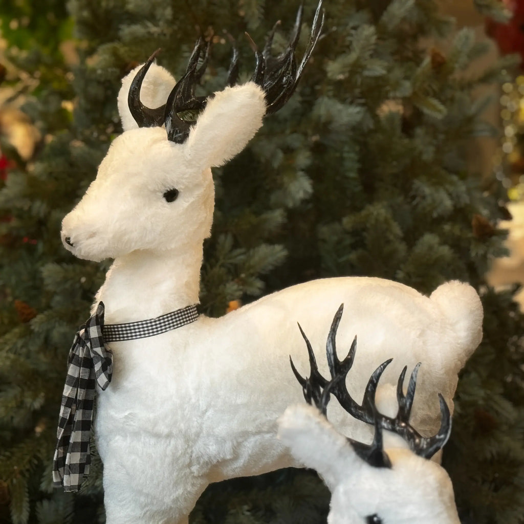 VENADO CON BUFANDA NEGRO/BLANCO GRANDE