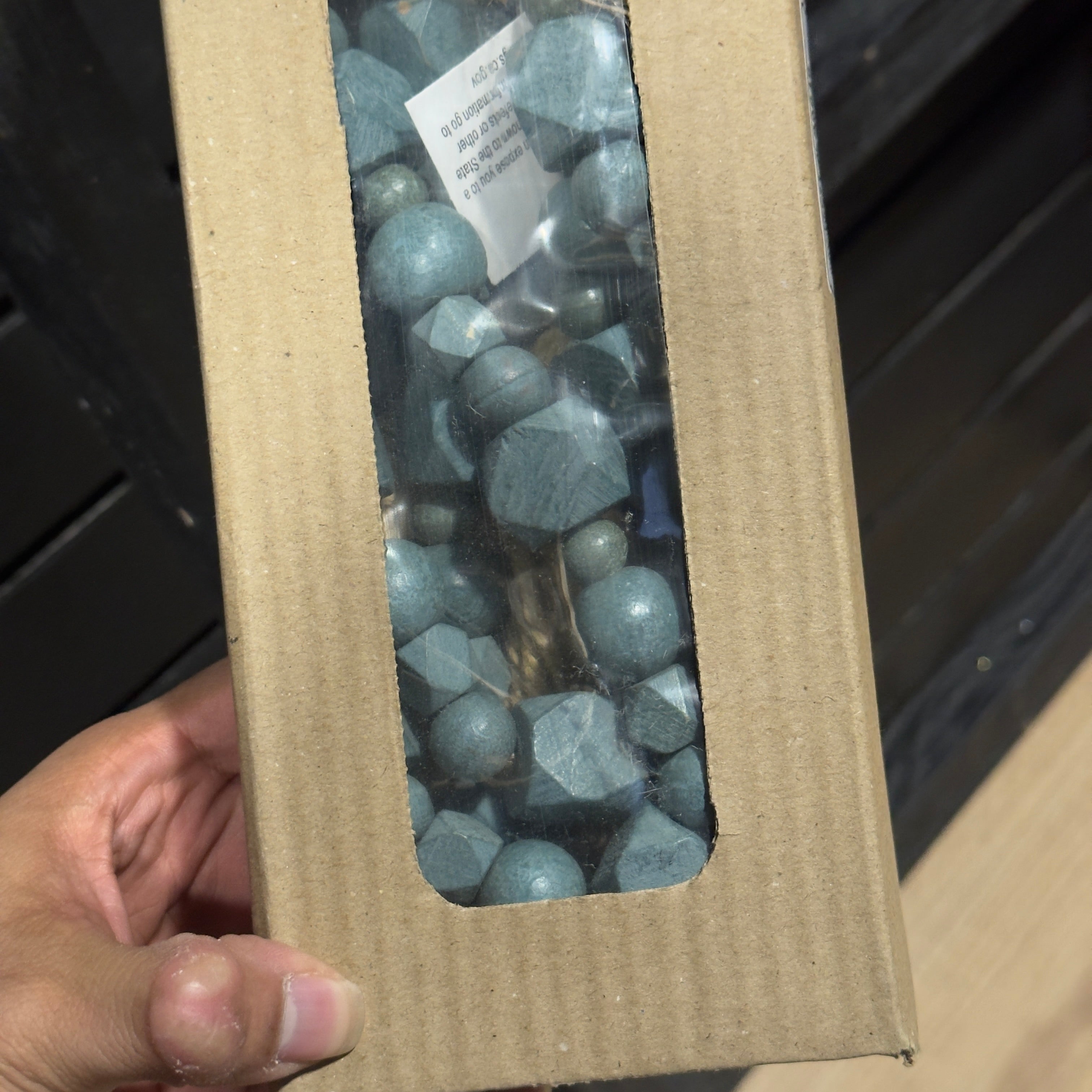 ROSARIO DE MADERA LT BLUE